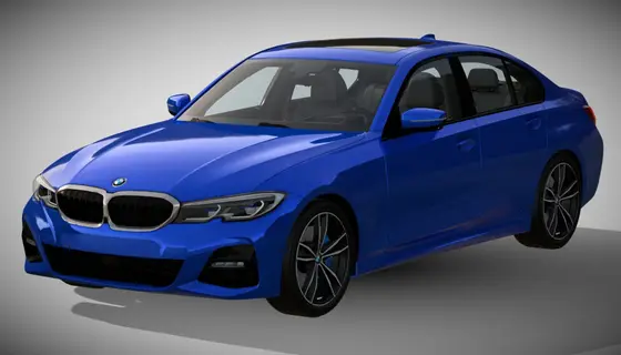 Blue 2019 BMW 330i M Sport